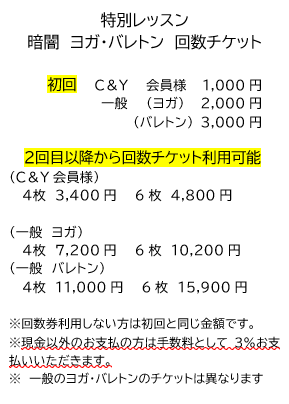 週末LESSON　回数チケット